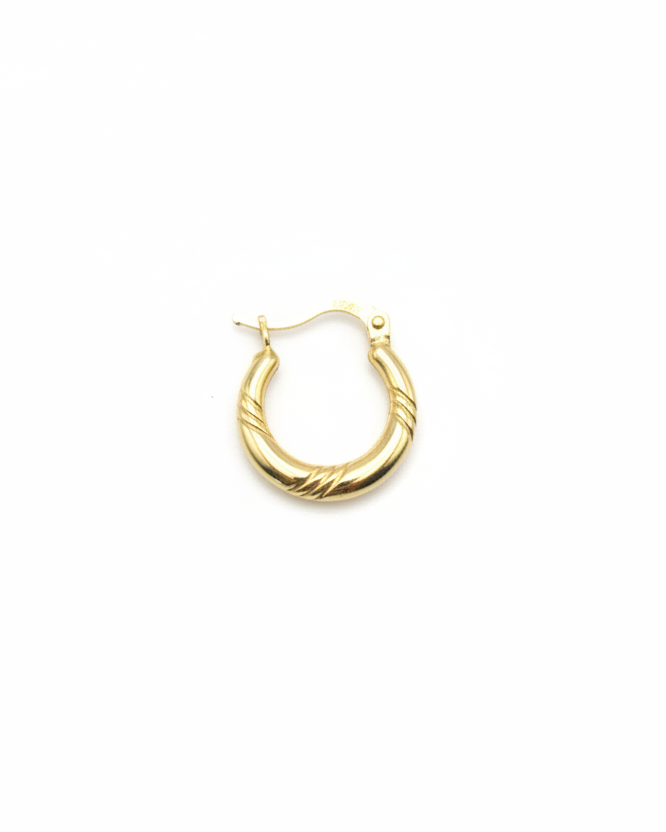 14k Solid Gold Round Hoop Earrings