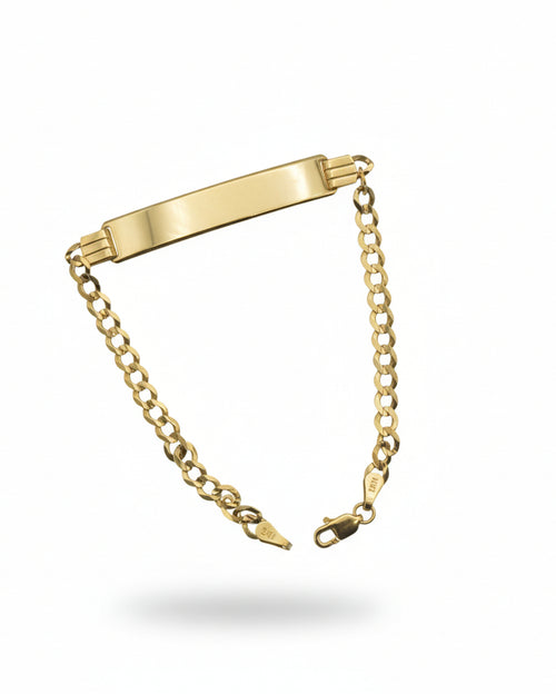 10K Solid Gold Name Bar Bracelet