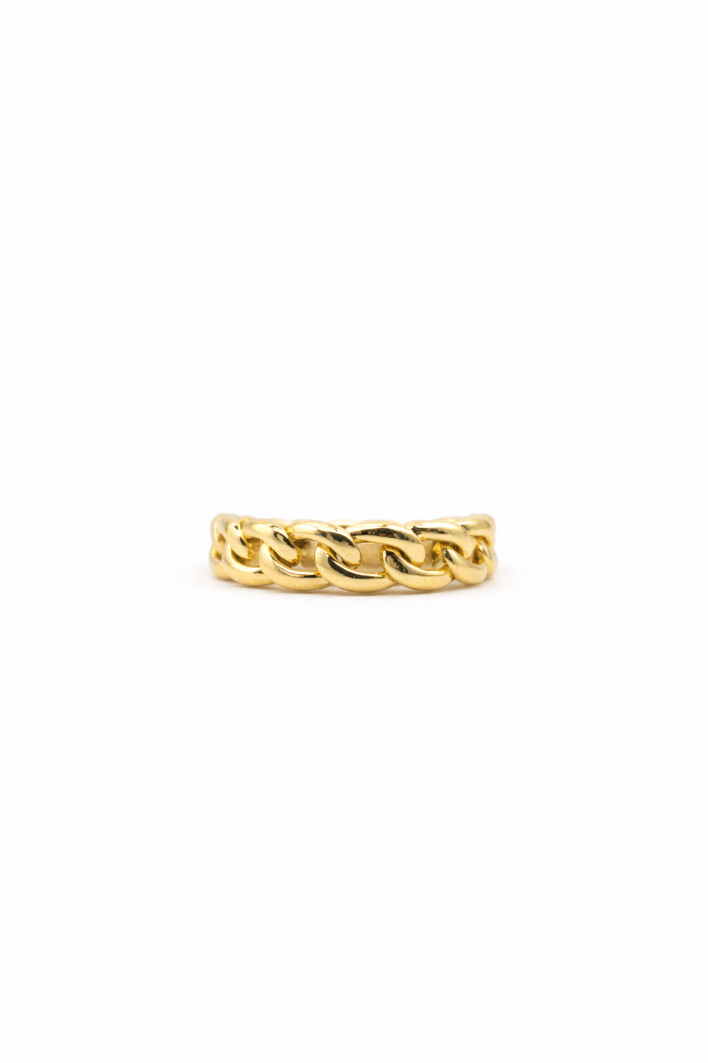 14k Solid Gold Cuban Link Ring