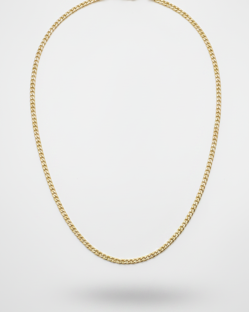 Classic Thin Cuban Chain Necklace