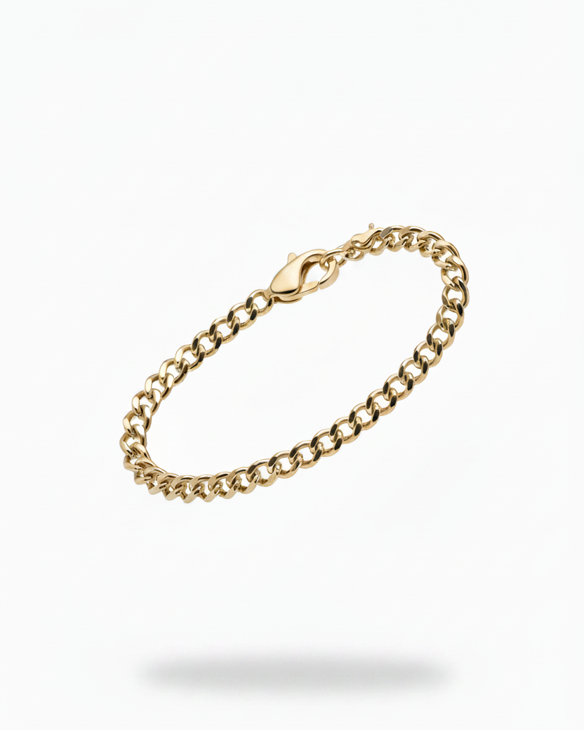 Classic Thin Cuban Chain Bracelet