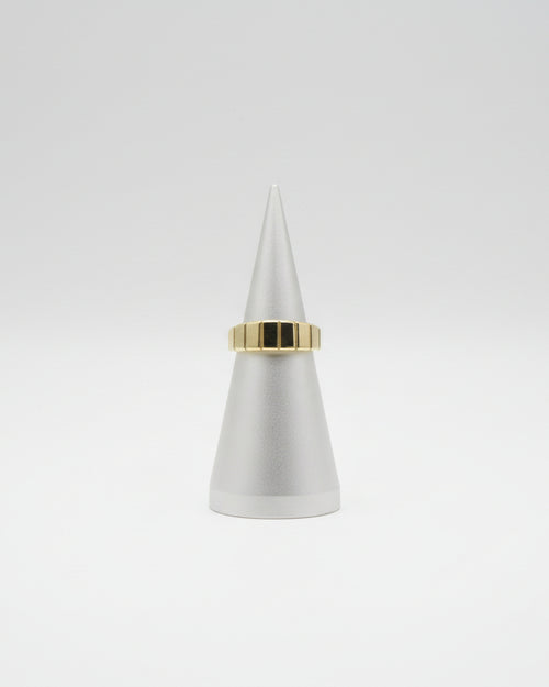 14K Solid Gold Block Ring