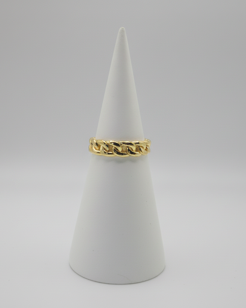 14k Solid Gold Cuban Link Ring
