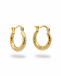 14k Solid Gold Round Hoop Earrings