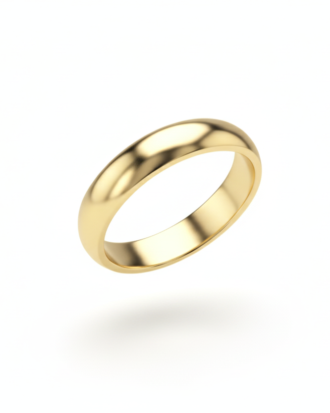14k Solid Gold 4mm Band