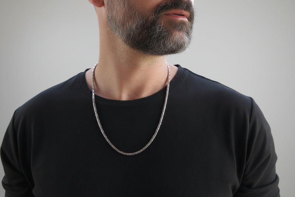Modern Bar Link Chain Necklace