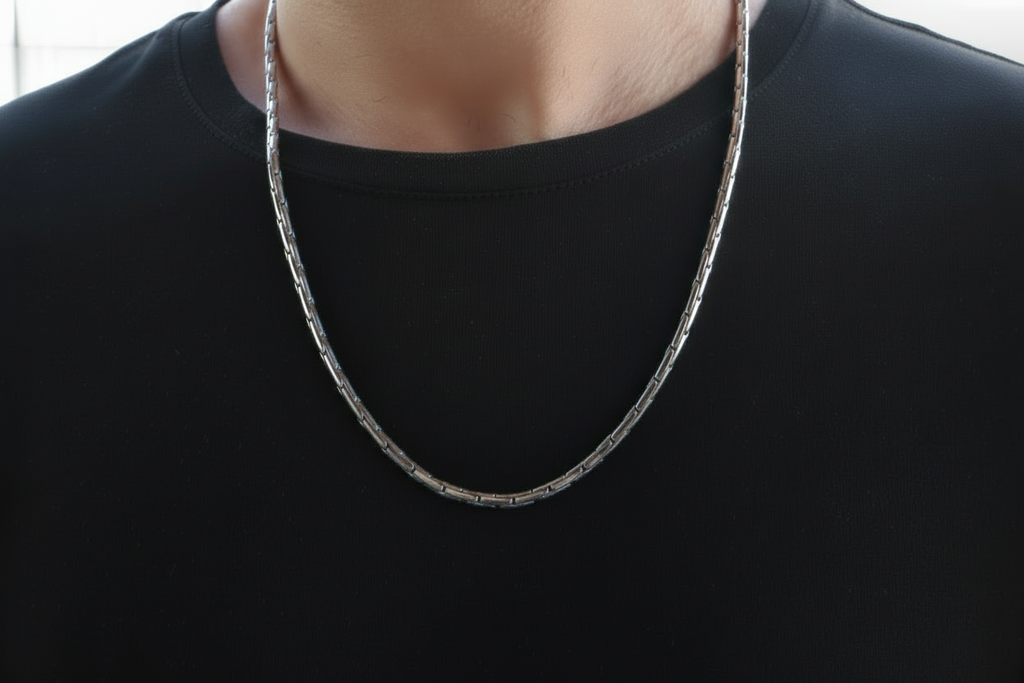 Modern Bar Link Chain Necklace