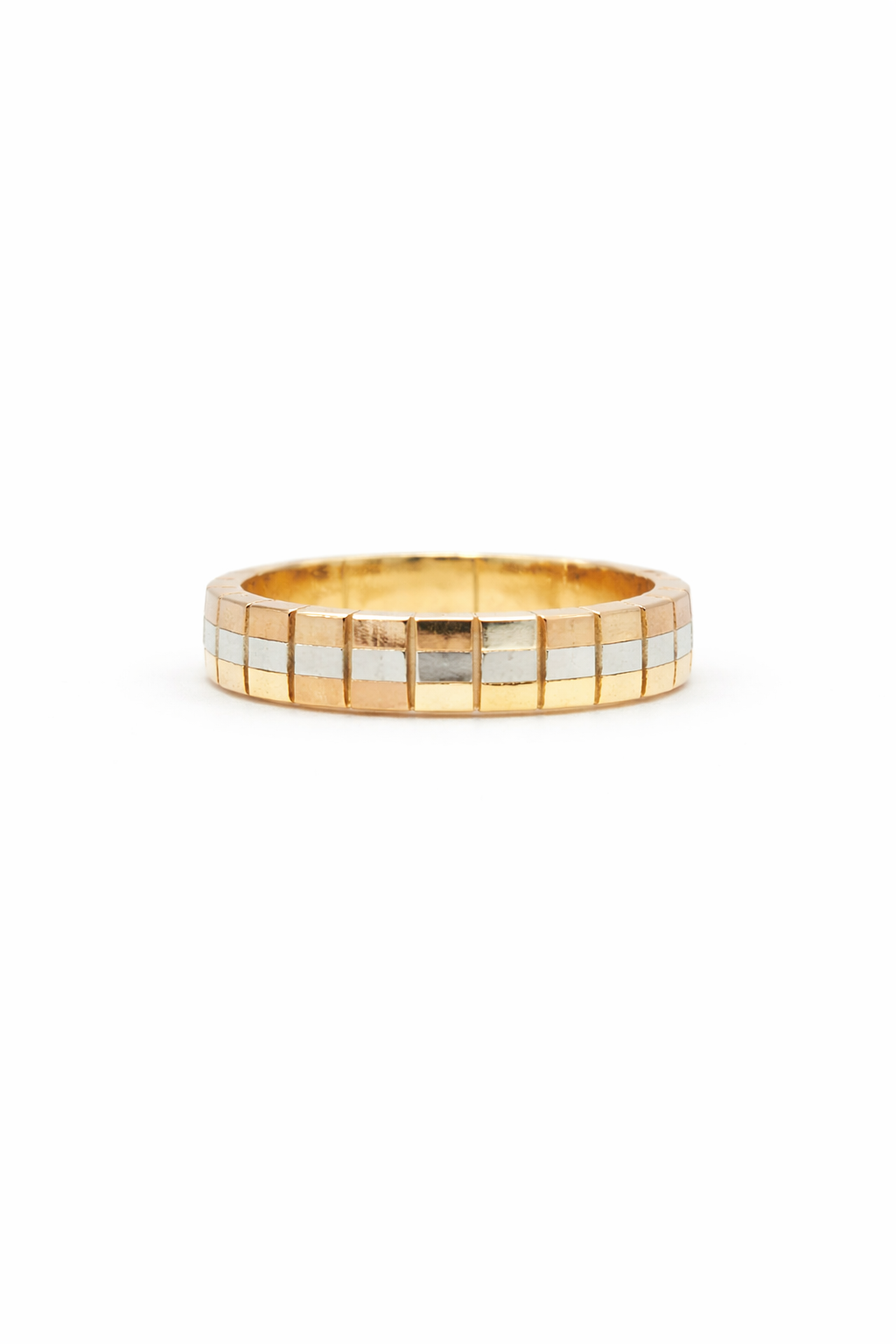 14k Solid Gold Tri-tone Disco Ring